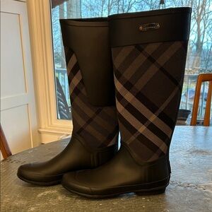 Burberry Clemence Signature Check Rain Boots